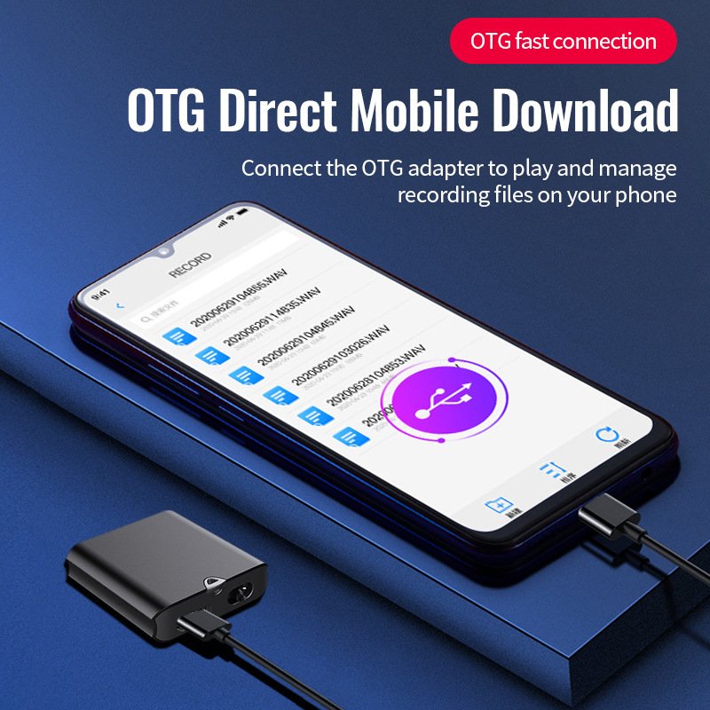 HD Noise Reduction Voice Control Recording Professional Recorder Player