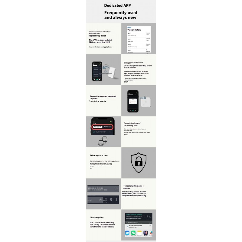 AI Smart Voice Recorder With AI Conversion And Big Model Summary