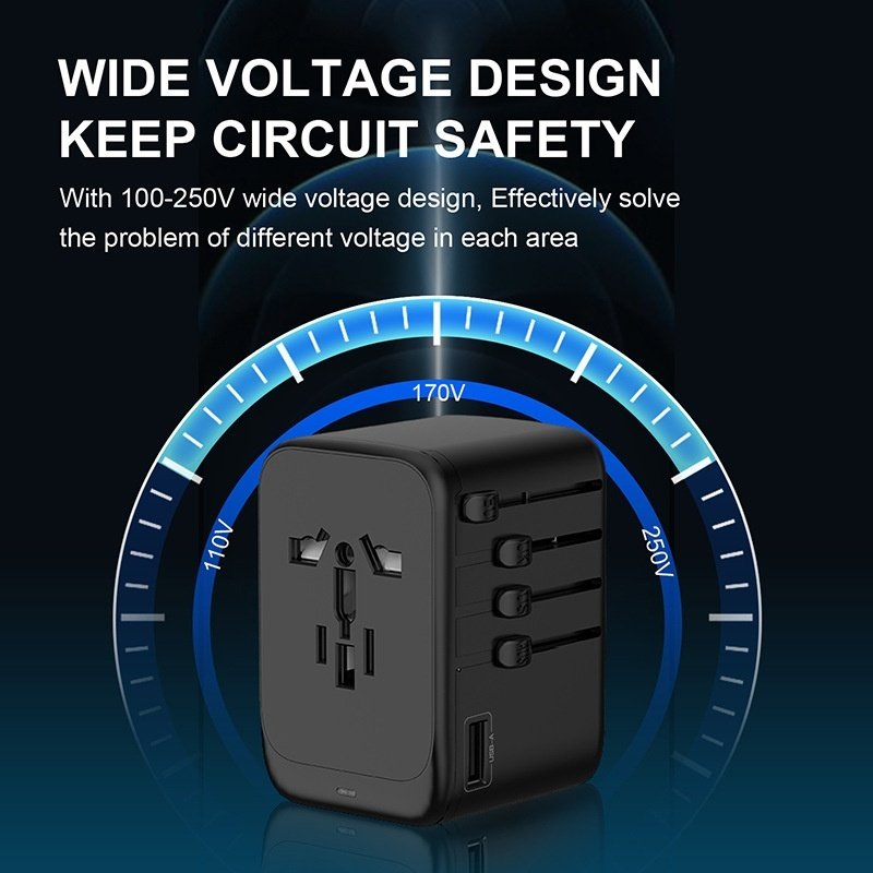 Travel Adapter 4C Port Gallium Nitride Universal C...