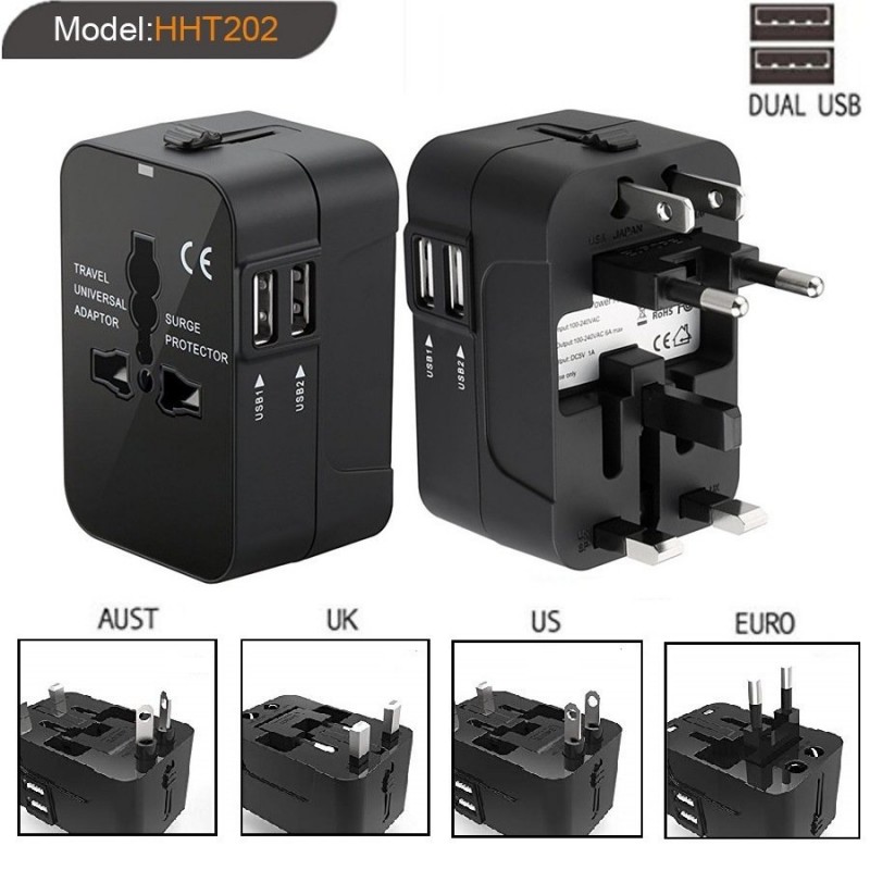 Travel Universal Conversion Plug Dual USB
