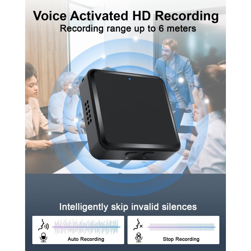 Magnetic Digital Voice Recorder With AI-Triple Noi...