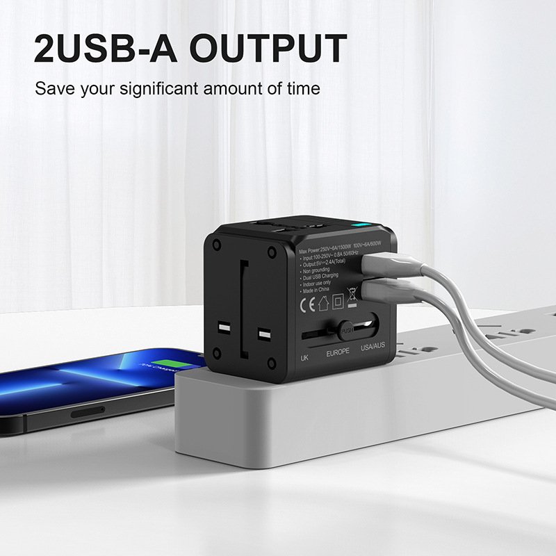 Multi-function Travel Charger Dual USB Port Univer...